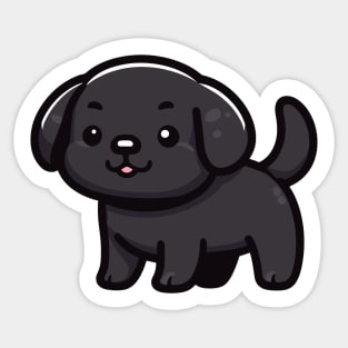 Cute Kawaii Black Labrador dog Sticker